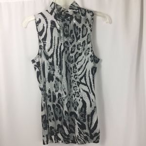 Six Degrees of Separation Animal Print Top Large